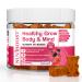 NUVIBOOST Healthy Grow Height Growth Gummies Rich in Calcium Vitamins C D3 K2 L-Arginine Ashwagandha and Others Boost Bone Health & Immunity Multivitamin for Kids 5+ Teens and Adults.