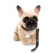 Buy Uni Toys Beige French Bulldog Plush Dog with Leash - 27 cm Cuddly Toy for Pets - International Shipping Available - Buy Online on GoSupps.com