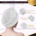 LUXTOGO Fast Dry Hair Towel Turban - 100% Cotton Super Absorbent High-Quality 2-Pack (White & Red) | Buy Now for Quick Drying! - Buy Online on GoSupps.com
