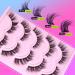 Wiwoseo Lash Extension Kit - Fluffy 18MM Mink Eyelashes & Bond | 5 Pairs D Curly Faux Mink Lashes - Buy Online on GoSupps.com
