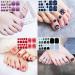 DANNEASY 20 Toe Nail Stickers Full Nail Wraps - Self Adhesive Toenail Polish Strips with File and Cuticle Stick Kit - Buy Online on GoSupps.com