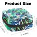 Menstruation Pad Bag with Zipper - Women's Napkin and Tampon Organizer in Tropical Green Leaf - Stylish & Functional Collective Bag for Girls - Buy Online on GoSupps.com