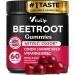 Beet Root Gummies Nitric Oxide Beets Supplements with CoQ10 Grape Seed Vitamin C B12 & B3 60 Beets Chews Gummies 60 Count (Pack of 1)
