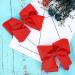 Red Ribbon Hair Bows Clips - 2 PCs 6 Inch Ponytail Holders for Girls and Women - Cheerleading & Holiday Hair Accessory - Buy Online on GoSupps.com