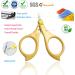 PAFASON Baby Manicure Nail Scissors and Glass Nail File Set - Shower Gift for Newborns & Toddlers - Yellow - Buy Online on GoSupps.com