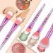 Glitter Eye & Lip Brushes Set - Crystal Bling Makeup Brushes for Face & Eyeshadow - Cute Pink One Size - Buy Online on GoSupps.com