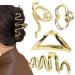 Large Hair Clips Gold Hair Clip Metal Hair Clips Ladies Large For Women And Girls Thick Hair Accessories (4 Pieces)
