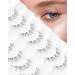 Onlyall Lashes Natural Look False Eyelashes Natural Look Wispy Lashes Short Eyelashes Fake Eye Lashes Clear Band Eyelashes 7 Pairs A23 A23 Clean Look