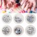 Nail Rhinestones 6 Box Nail Rhinestones Home Salon Portable Glitter Shiny Nail Art Rhinestone Decoration for Nails Art Decoration