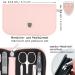 Three Swords 8-Piece Manicure Set 'Roma' | High-Quality Nail Care in Pink Synthetic Leather Etui | Includes Nail Scissors Clippers Tweezers & Glass Nail Files - Buy Online on GoSupps.com