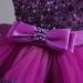 Miipat Baby Girl Tulle Sequin Princess Dress | Formal Party Pageant Dress 2-3 Years Purple - Buy Online on GoSupps.com