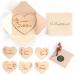 Pregnancy announce with 6 wood hearts |Surprise envelopes for pregnancy pronunciation |You become dad/you become grandma/grandpa/aunt/uncle/you become grandparents - Mikito