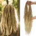 Noverlife 60cm 10 Strands Ombre Fluffy Handmade Synthetic Dreadlocks Long Double Ended Extensions Thin 0.6 cm Locs Braided Hair Light Dreads Reggae Hair Hip-Hop Hippie Style