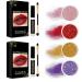 Sheglittary Glitter Lip Kit 4 Colors Cosmetics Glitter Lip Kit Diamond Glitter Lip Kit Lipgloss for Women Glitter Lip Kit From with Lip Primer And Brush(2sets)