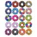 Large Hair Ties Shiny Metallic Colors 20pcs Rainbow Mermaid Hair Ties Elastic for Women Girls Kids