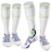 Cambivo compression stockings women men 2 pair support stockings 15-20 mmHg padded compression socks compression socks breathable throbosis socks for sports trip flight swelling everyday life xxl white