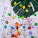Gocavo 75pcs Diaper Pins with Locking Closure Stainless Steel Plastic Head Safety Pin for Baby Diapers Clothes (Colorful Annimal - Buy Online on GoSupps.com