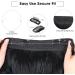 Black Halos Hair Extensions - Invisible Wire 20 Inch Synthetic Wavy Hair Pieces for Women - Buy Online on GoSupps.com