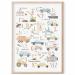 Meinbaby123 DIN A2 ABC children's room poster |Vehicles posters alphabet learning posters |Pictures children's room for boys |Decoration pictures children's room |Wall poster Premium (ABC vehicles)
