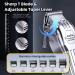 Professional Cordless Hair Clippers for Men - T-Blade Trimmer Kit with Charger, LED Display - Ideal for Hair Cutting, Beard Grooming - Household Barber Kit in Silver - Buy Online on GoSupps.com