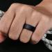 MIROMIHO Silicone Wedding Ring Set for Men - Ergonomic Breathable Design - 4 Pack of Rubber Bands - 8.5mm Wide - 2mm Thick - Black Gray Gun Metal Camo - Size 10 - Buy Online on GoSupps.com