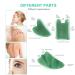 Gua Sha Massage Tools Set - Aventurine Natural Stone Guasha Board for Face and Body - Facial Massager for SPA and Trigger Point Treatment - Pack of 3 Green - Buy Online on GoSupps.com
