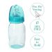 Evenflo Feeding Premium Proflo Vented Plus Polypropylene Baby Bottles 4oz (Pack of 6) - Reduce Colic - Teal/Green/Blue - Buy Online on GoSupps.com