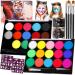 ZZXLOPEZ ZZXLOPEZ Face Paint Children's Makeup Palette Fluorescent UV Paint 15 Colours 15 Colours Face Oil Paint Palette for Hallo