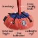 CardKingPro Monstrous Dice Bag - Orange/Blue - Huge 500+ Dice Capacity - 8 Pockets - Perfect for Dice Hoarders - Buy Online on GoSupps.com