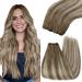 Youngsee real hair treating balayage 35cm treat real hair brown ombre blond with brown hairpins real hair to take 70g weaven extensions real hair brawl to take the consumption remy smooth #3/8/22 50 cm 2-stress- #3/8/22