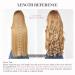 REECHO Invisible Wire Hair Extensions 20 Inch- Chestnut Brown with Blonde Highlights | Adjustable Size, Removable Clips, Curly Wavy Secret Hairpiece for Women - Buy Online on GoSupps.com