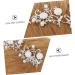 Ipetboom Pearl Decor 1 Pc Comb Flowers Alloy Bride Hair up Rhinestone Hair Comb - Buy Online on GoSupps.com