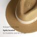 Wide Brim Straw Panama Hat Fedora for Women/Men | UPF Sun Protection Beach Hat in Khaki-Beige | Medium-Large Size - Buy Online on GoSupps.com