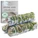 Ancientveda White Sage Mix Smudge Sticks 3 Pack for Cleansing Meditation Yoga and Smudging | Organic White Sage Mixed with Cinnamon Copal Ruda Rue Peppermint or Yerba Santa (White & Ruda Rue)