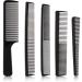 5 Pieces Hair Cutting Comb Barber Comb Hair Styling Combs Fine Teeth Carbon Comb Set Anti Static Heat Resistant Hairdressing Tapered Comb for Men Women (Classic Combs)