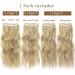 Blonde Hair Extensions Long Wavy 20inch 4pcs Clip in Synthetic Hair Extensions for Women Double Weft.(Ombre Ash Brown to Bleach Blonde) 8ah613# - Buy Online on GoSupps.com