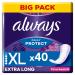 Always Dailies Protect Slip performances women extra long (40 tie) Big Pack with fresh fragrance breathable flexible 40 pieces (1 Pack)
