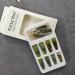 24Pcs Long Coffin Glossy Green Press on Nails with Rose Gold Foil - Full Cover Extra Long Fake Nails for Women (Style 9) - Buy Online on GoSupps.com