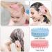 2 Pack Exfoliating Silicone Body Scrubber & Bath/Shampoo Brush - Pink/Blue | Scalp Massager for Skin Care - Wet/Dry - Buy Online on GoSupps.com