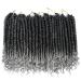 Fayasu spring Senegalese Twist Crochet Braids Curl End 12 inch Synthetic Twist Braiding Hair For Black Women pro looped hair extensions 6 packs T1B/GREY 12 Inch (Pack of 6) T1B/Grey
