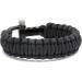 Wolflock Premium Black Paracord Bracelet for Men Hand-Braided with Stainless Steel Clasp | International Shipping - Buy Online on GoSupps.com