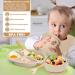 MOJINL Silicone Baby Tableware Set - 7 Piece Non-Slip BPA Free Set with Suction Cups Learning Cutlery Bowl Bib & Plate - Ideal for Toddlers - Beige - Buy Online on GoSupps.com