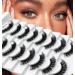 KOKAY Russian Strip False Eyelashes - 8 Pairs DD Curl Faux Mink 3D Fake Lashes (K13) - Buy Online on GoSupps.com