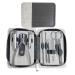 Professional 9-in-1 Manicure Set with Leather Case - Stainless Steel Nail Clippers Kit for Men - Black Grooming Kit with Fingernail & Toenail Clippers - 9 Piece Set - Buy Online on GoSupps.com