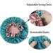 Sengterm Satin Sleep Cap for Women - Adjustable Double Layer Silk Hair Care Bonnet for Long Hair - Green-Pink L-XL - Buy Online on GoSupps.com