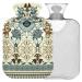 NAANLE striped boho paisley heat bottle with reference transparent hot water bottle heat bottle for bed handfoot warmer pain relief heat and cold therapy small 1l