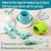 Hepotk Baby Cups & Spoons - Silicone Training Set for Toddler & Infants - Baby Led Weaning Utensils - Food Grade Silicone - Dishwasher Safe (Blue & Green) - Buy Online on GoSupps.com