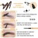 3PCS Eyebrow Pencil Waterproof Eyebrow Pen Smudge Proof Long Lasting Dual-Sided Brow Pen Pencil with Brow Brush - Dark Curry - Buy Online on GoSupps.com