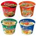 Master Kong Instant Bowl Noodles Ramen - Braised Beef Mushroom Chicken Shrimp & Fish Cake Hot & Spicy Beef (Pack of 4)