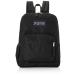 JanSport Cross Town School Backpack, Black, 17" x 12.5" x 6" - Simple Bookbag for Girls, Boys, Adults with 1 Main Compartment, Front Utility Pocket - Premium School Accessories Black One Size